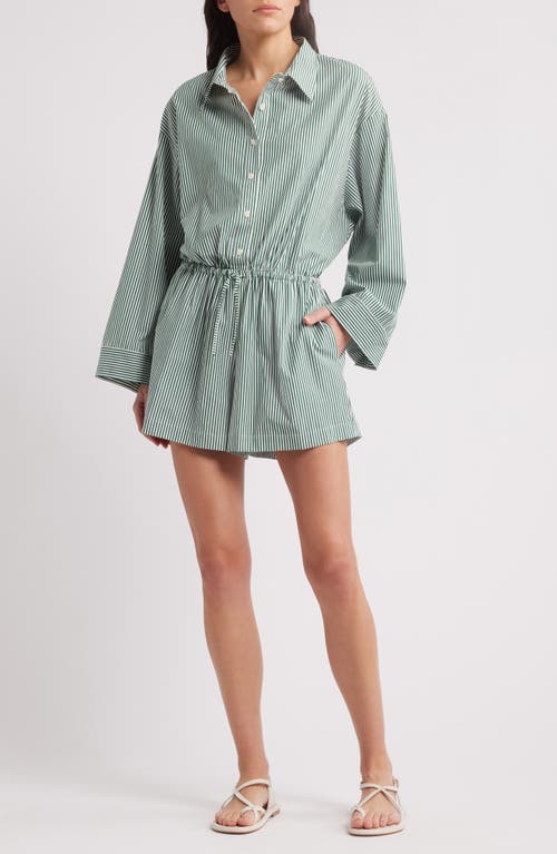 Faithfull The Brand Freja Playsuit In Green Stripe