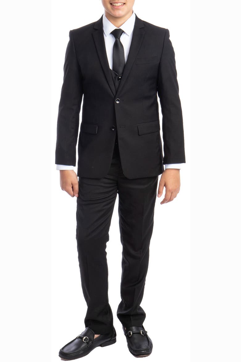 Kids' Solid 5-Piece Suit, Main, color, BLACK
