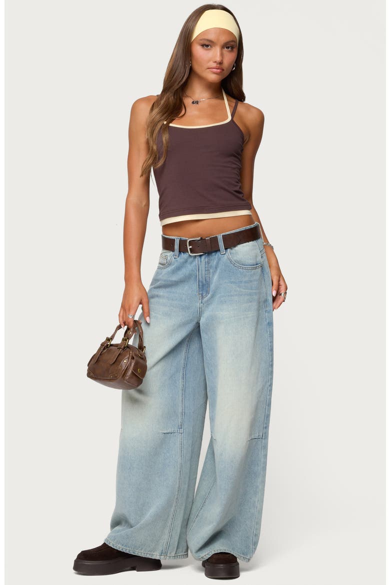 Roya Layered Camisole, Alternate, color, BROWN