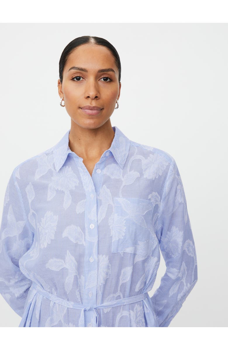 Masai Copenhagen MaNivalina Floral Print Midi Shirt Dress, Alternate, color, Placid Blue