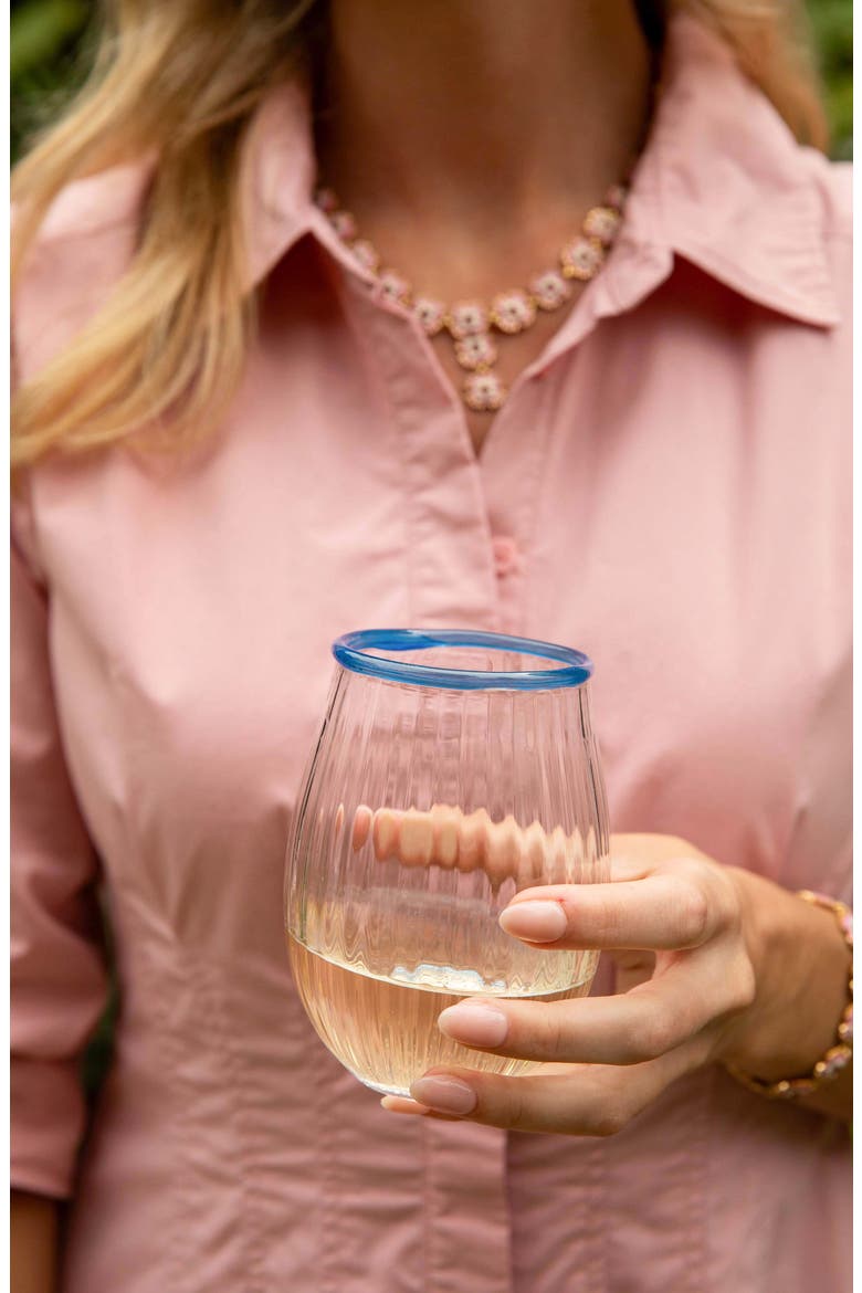 Nell Stemless Wine Glass, Alternate, color, CHAMBRAY