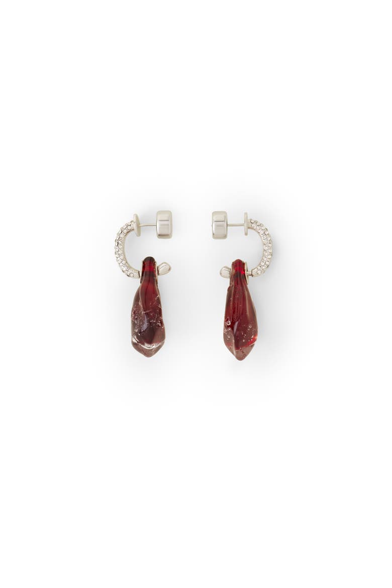 Aurore Earrings, Alternate, color, Bright Red/Transparent