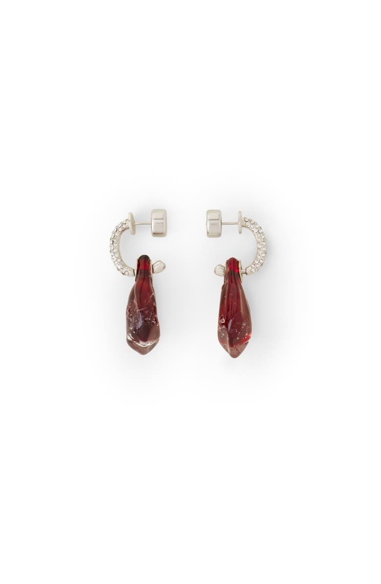 Lanvin Aurore Earrings, Alternate, color, Bright Red/Transparent