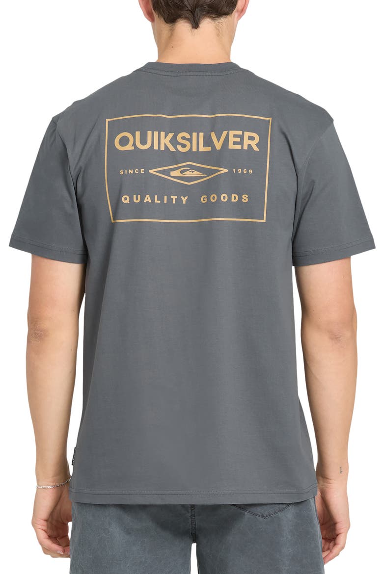 Stamped Short Sleeve Graphic Cotton T-Shirt, Alternate, color, IRON GATE