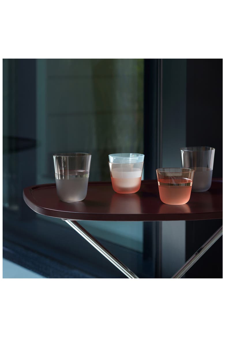Arc Contrast Set of 4 Tumblers, Alternate, color, BROWN