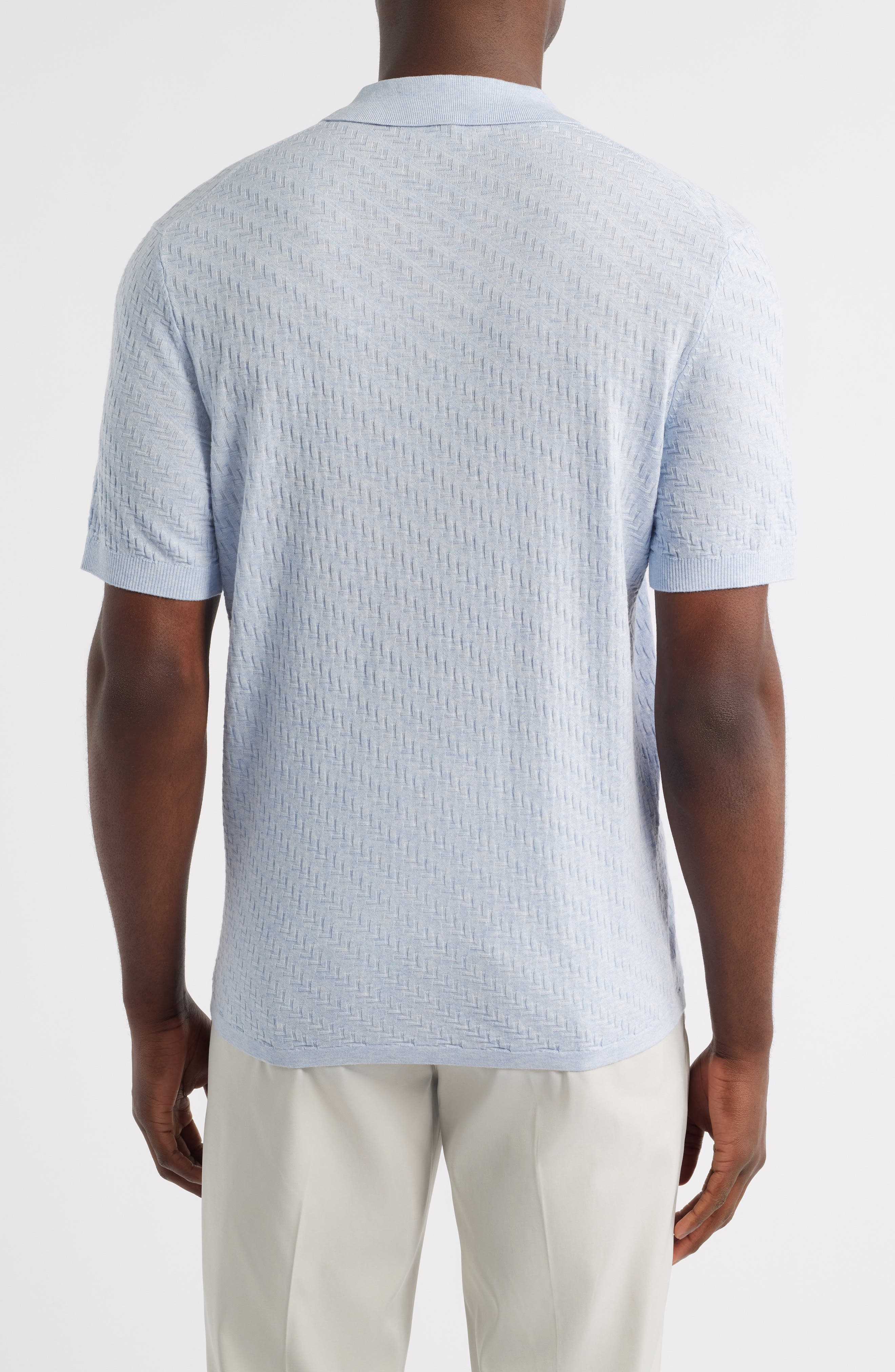 Skelling Textured Polo Sweater - image 4