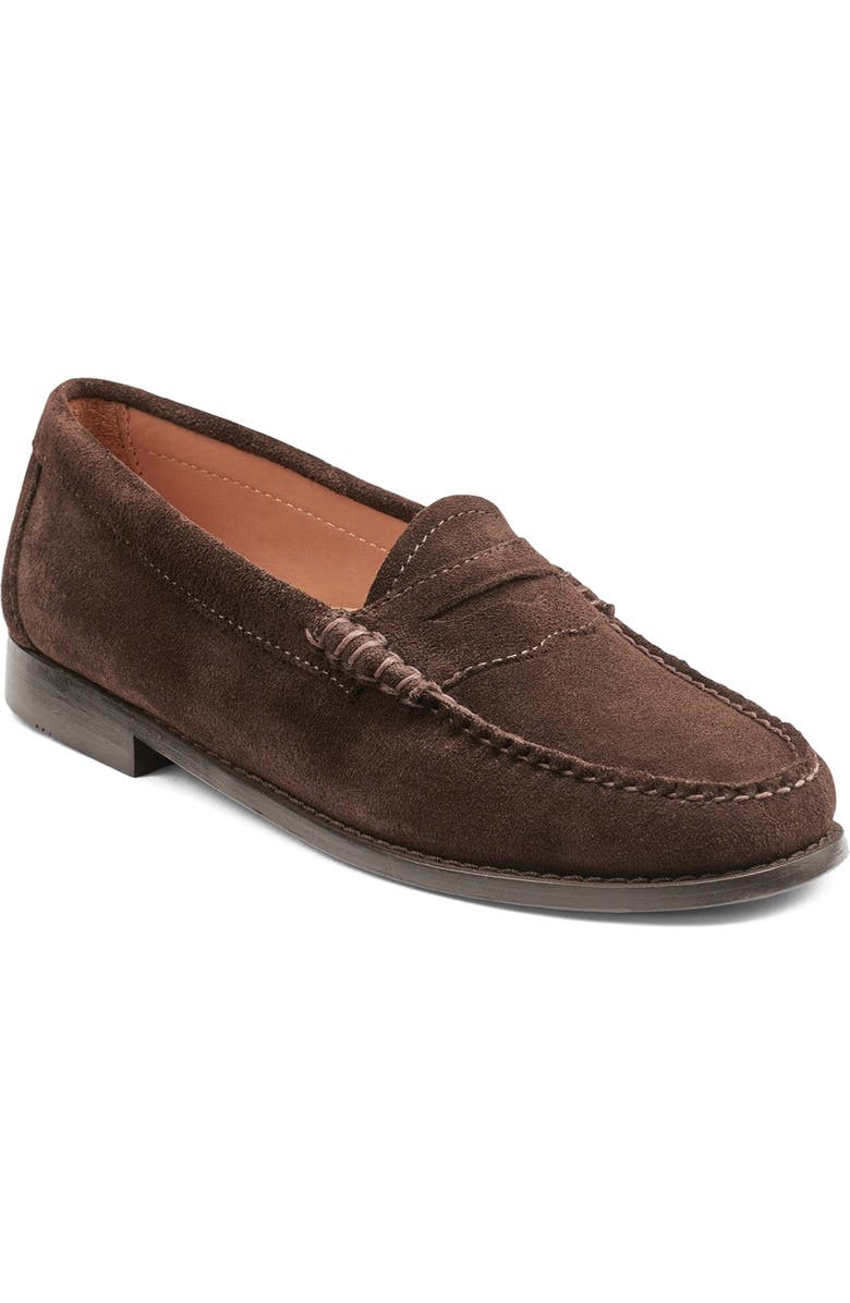 G.H.BASS Whitney Penny Loafer, Main, color, Chocolate Brown Suede