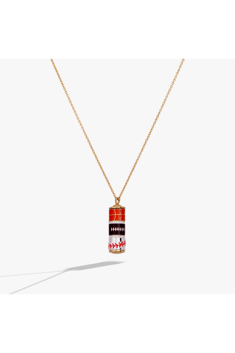 Game On Spinner Pendant, Alternate, color, Gold