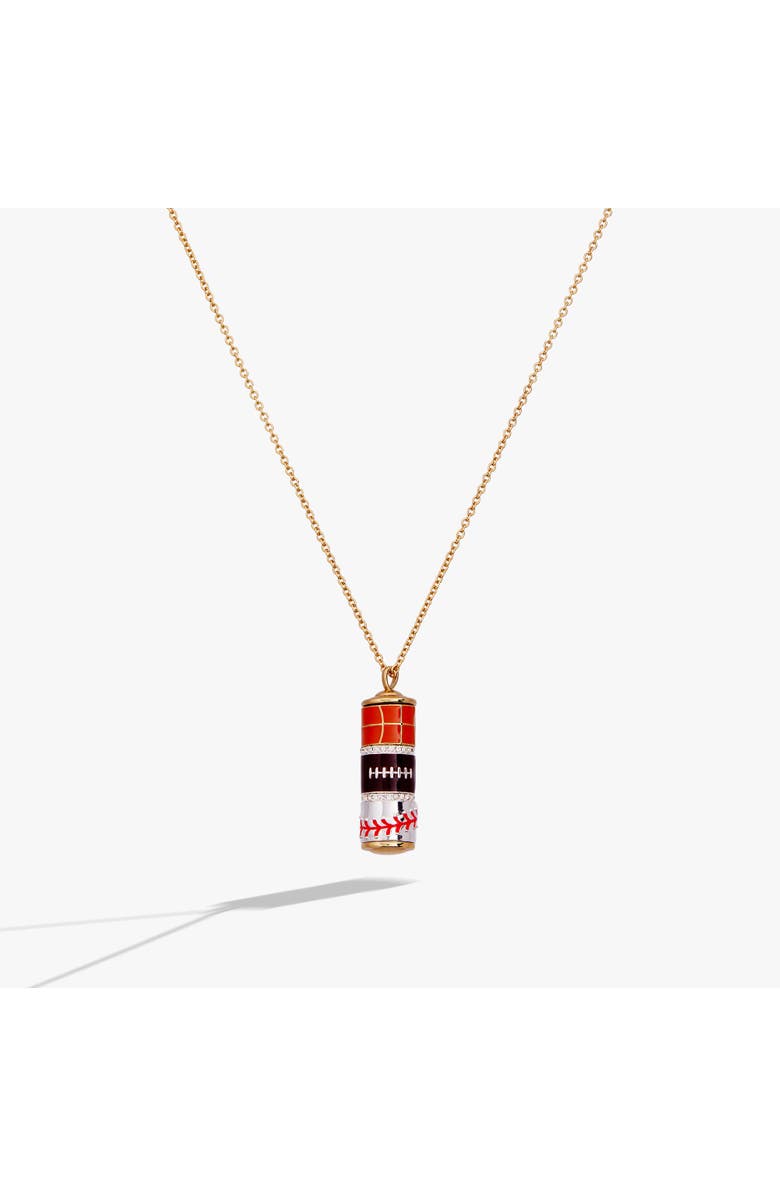 Alex and Ani Game On Spinner Pendant, Alternate, color, Gold