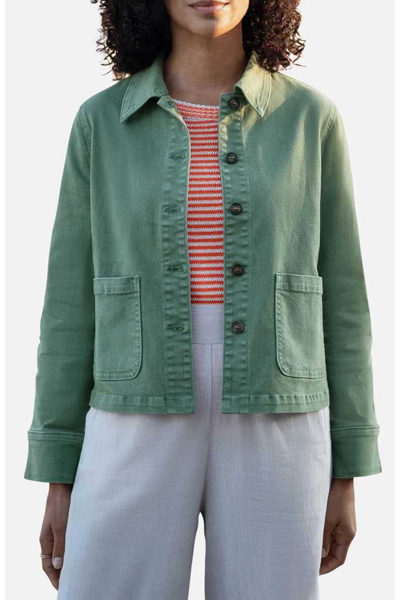 Canvas Patch Pocket Jacket, Alternate, color, Green