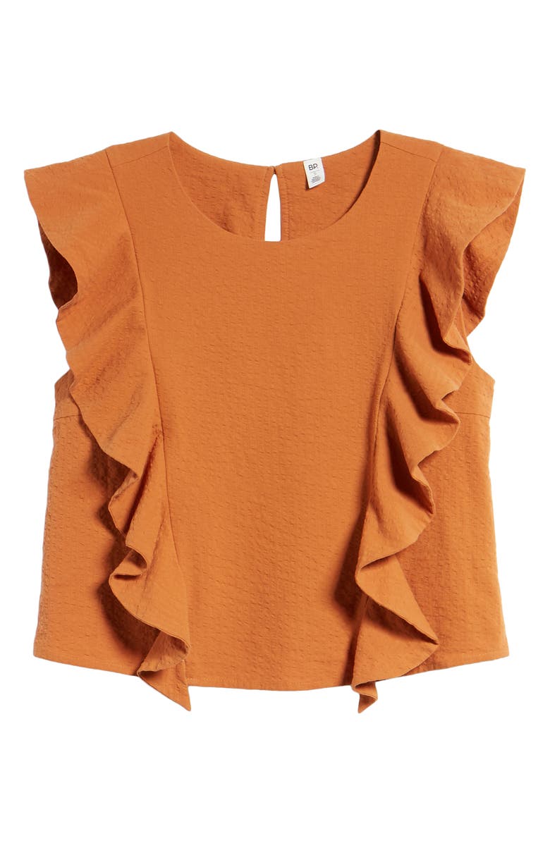 BP. Seersucker Ruffle Top, Alternate, color, 