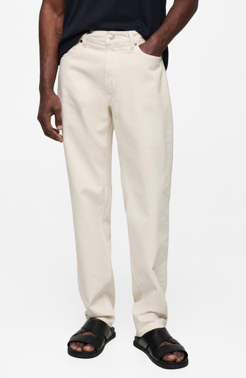 Men's Beige Straight Fit Jeans | Nordstrom