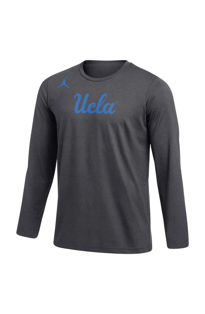 Jordan Brand Men's Jordan Brand Charcoal UCLA Bruins Practice Performance Long Sleeve T-Shirt, Alternate, color,