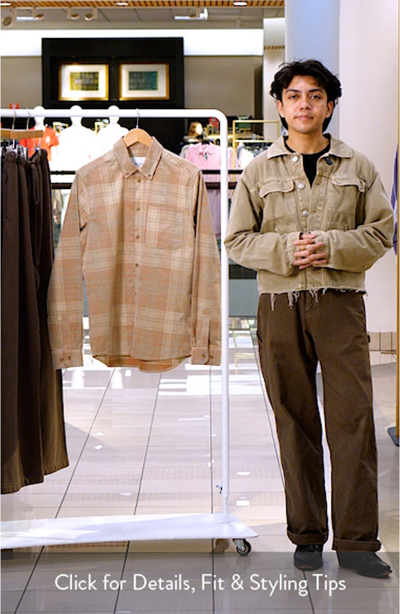 Kash Check Corduroy Button-Down Shirt, sales video thumbnail