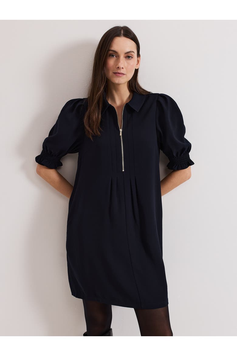 Candice Zip Dress, Main, color, Navy