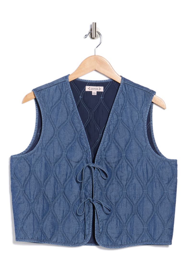 Heart Quilted Denim Vest, Alternate, color, MEDIUM WASH/ SCROLL
