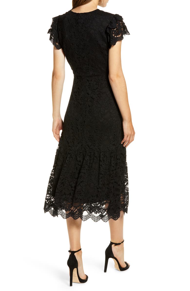 Rachel Parcell Lace Midi Dress, Alternate, color, 
