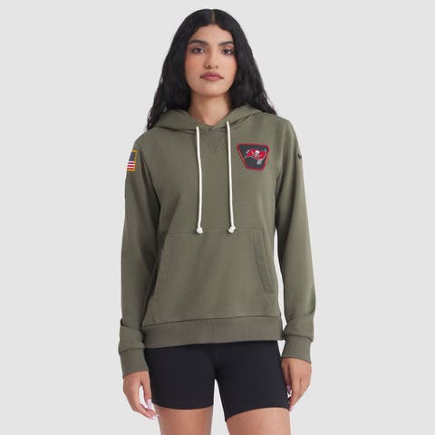 Women's Nike Olive Tampa Bay Buccaneers 2025 Salute to Service Sideline Standard Issue Dri-FIT Hoodie