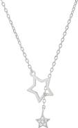 Queen Jewels Dangling Star Cubic Zirconia Lariat Necklace