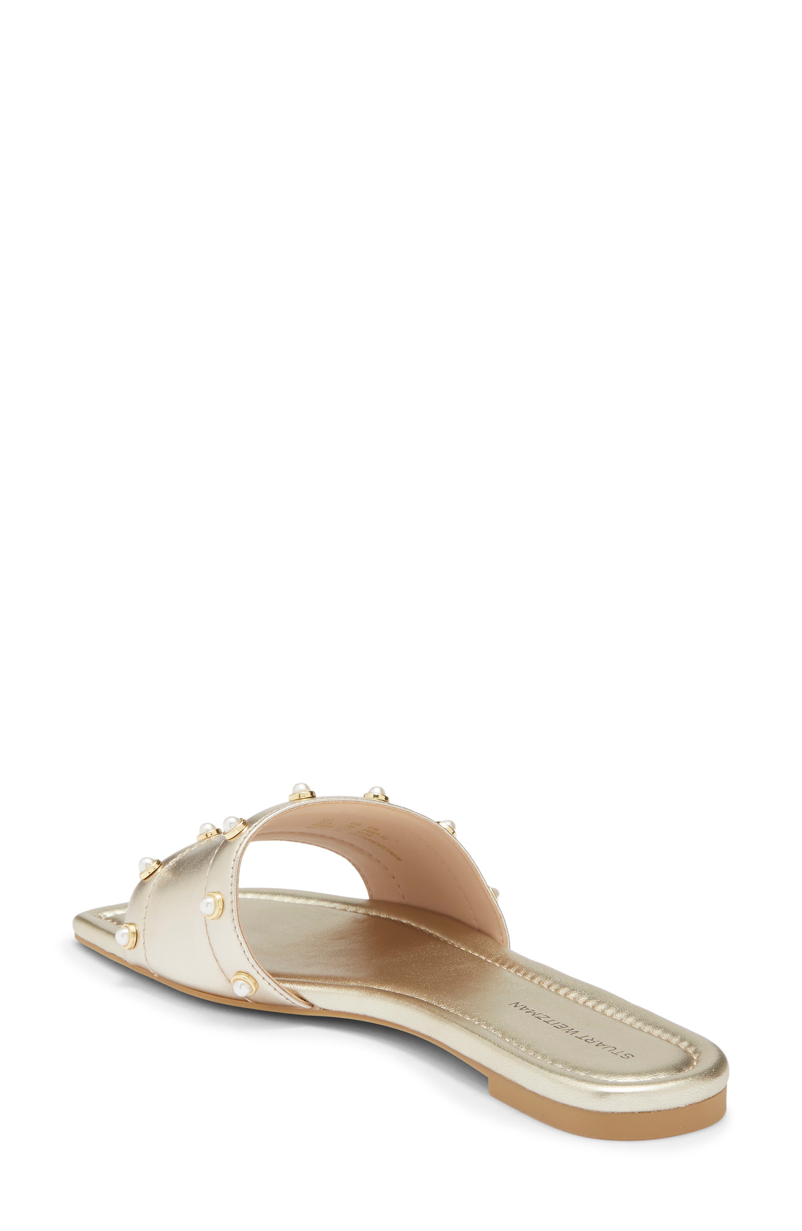 Pearl Slide Sandal, Alternate, color, PLATINO
