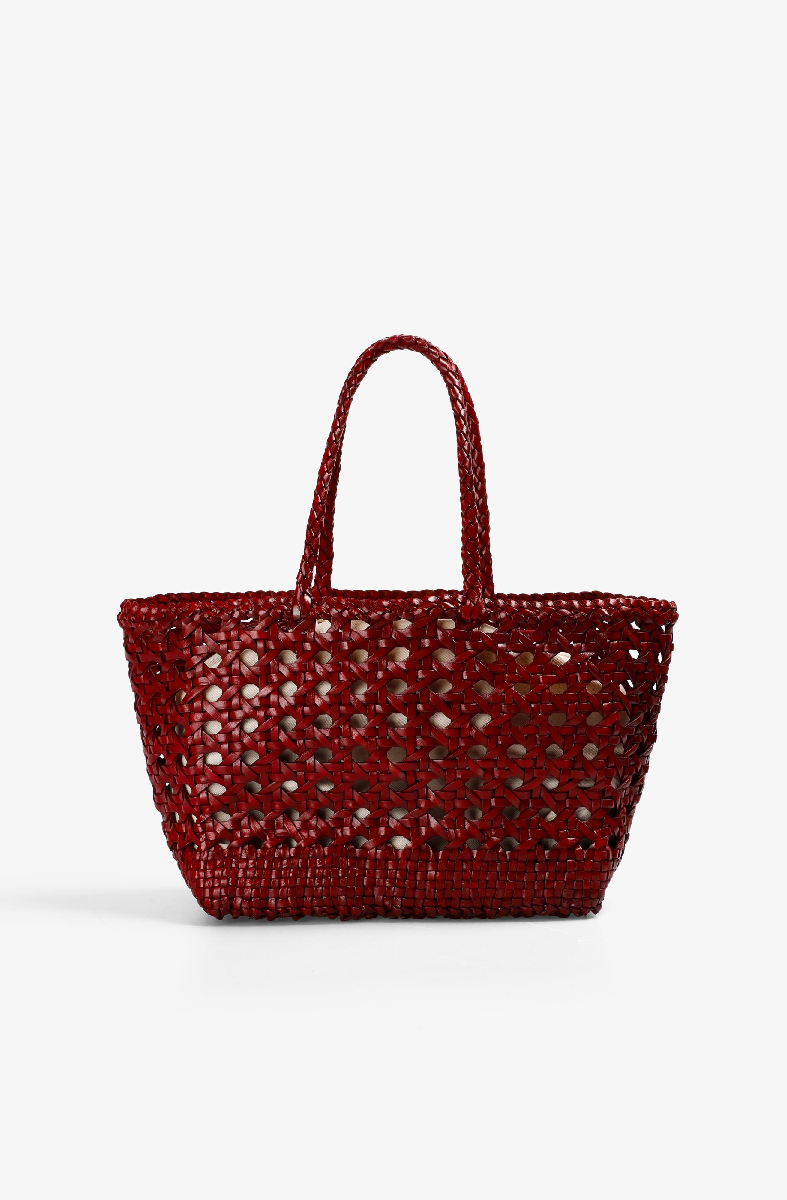 Scalpers Braided Leather Bag, Main, color, Darkred