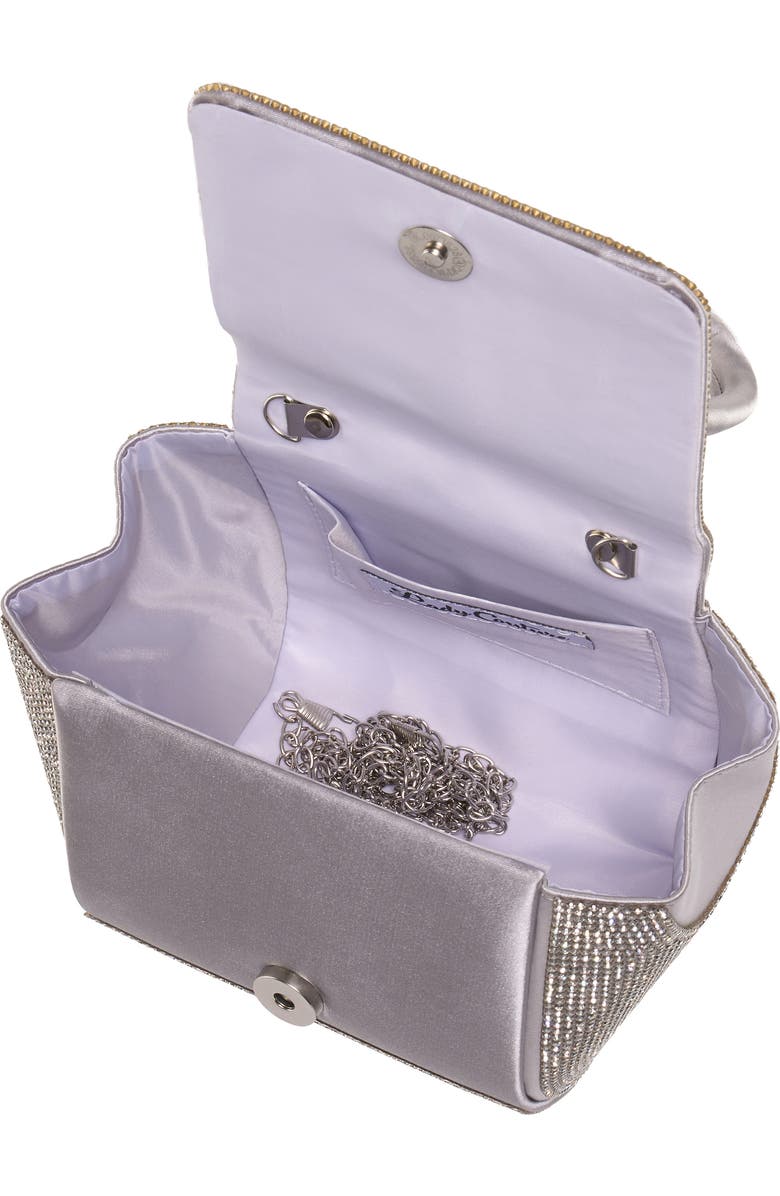 LADY COUTURE Architectural Rhinestone Evening Bag, Alternate, color, Silver