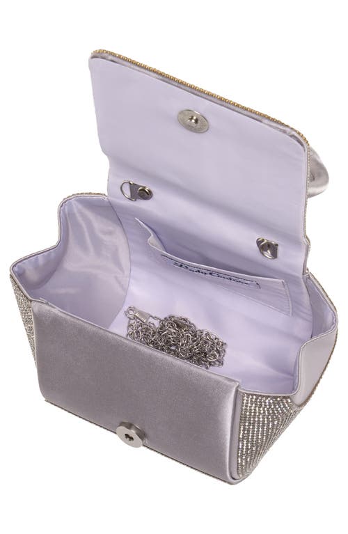 Lady Couture Architectural Rhinestone Evening Bag In Silver