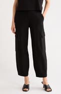 Eileen Fisher Ponte Ankle Lantern Leg Cargo Pants