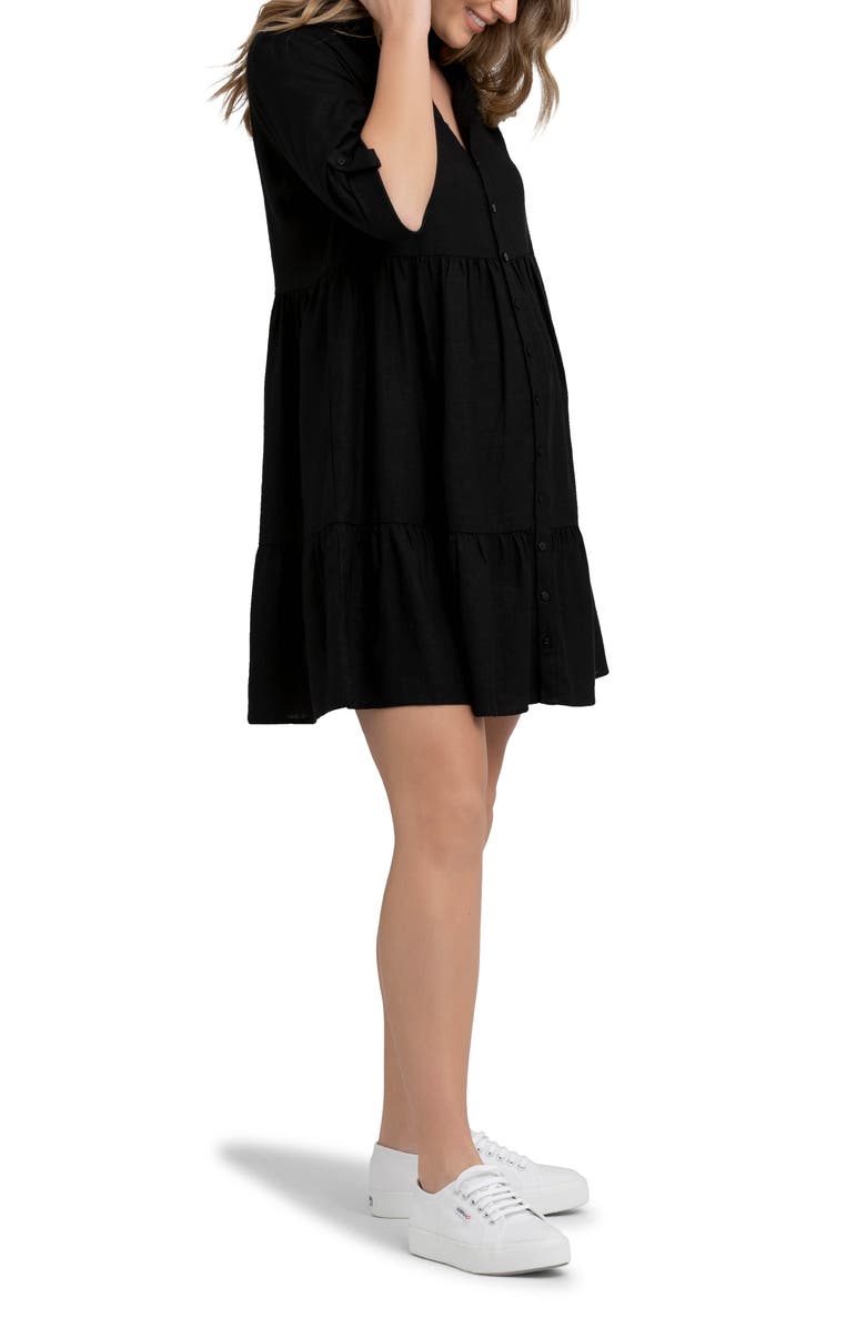 Ripe Maternity Adel Linen Blend Maternity/Nursing Dress, Alternate, color, 