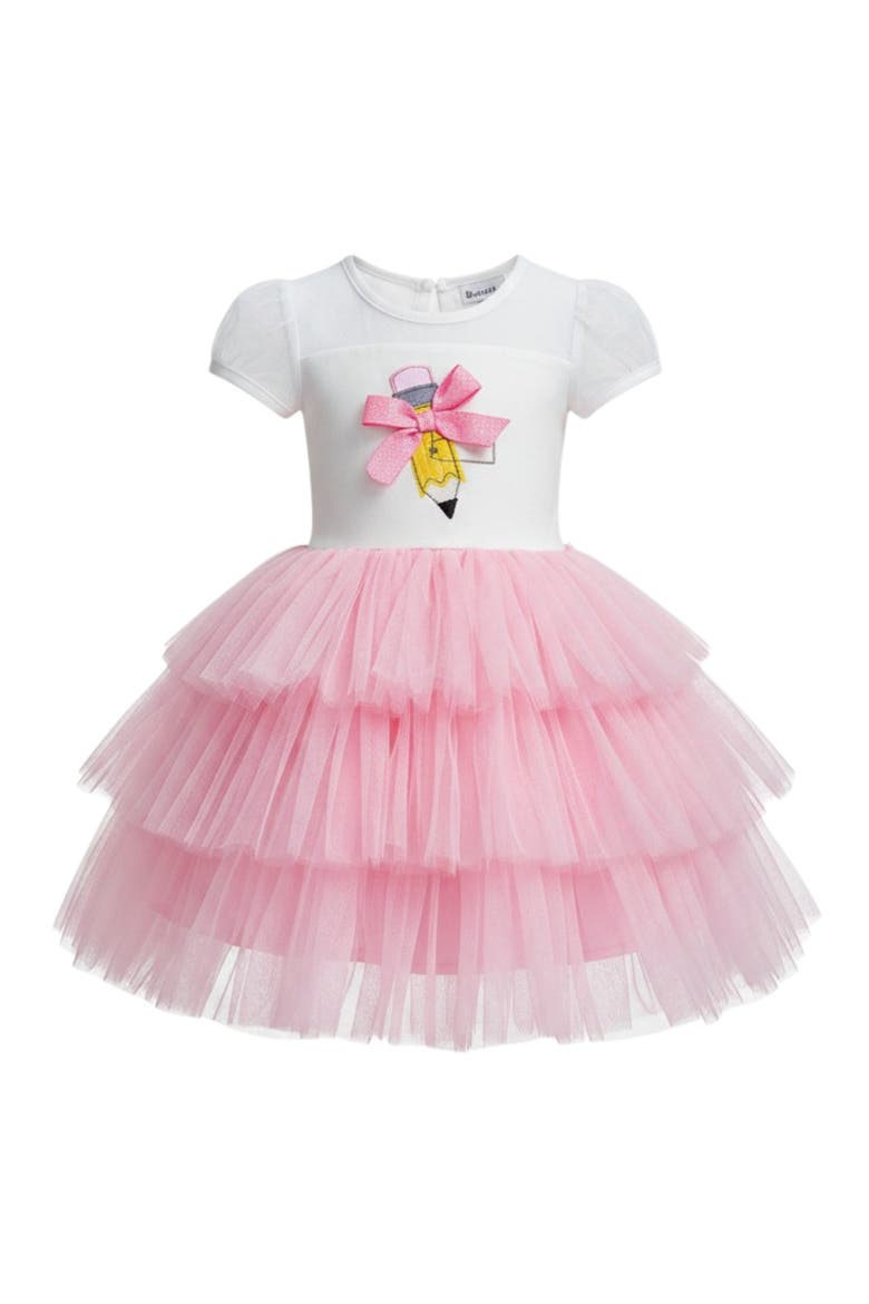 Brainy Ballerina Layered Tutu Dress, Main, color, White