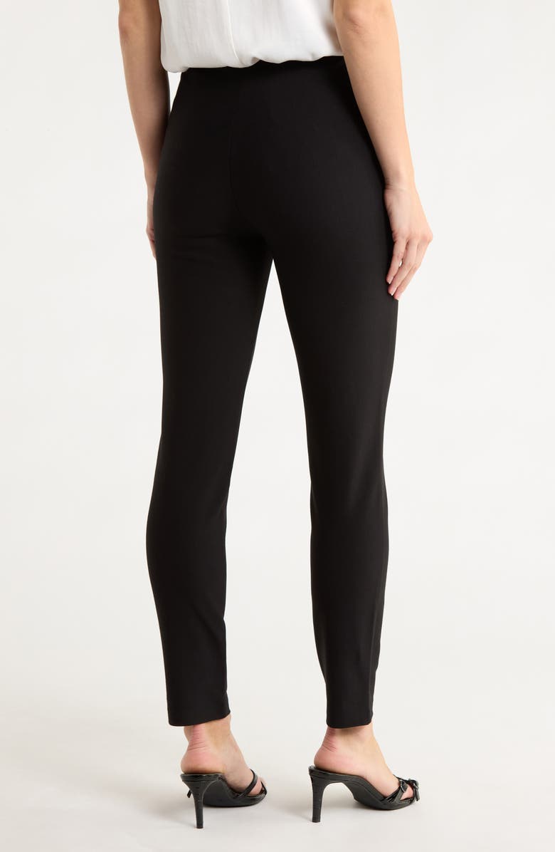 PATRIZIA LUCA Zip Front Skinny Pants, Alternate, color, Black