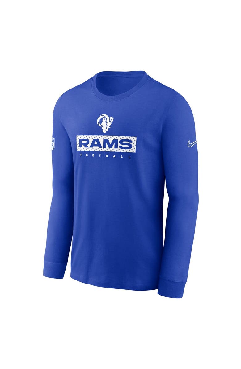 Nike Men's Nike Royal Los Angeles Rams Sideline Performance Long Sleeve T-Shirt, Alternate, color, Royal