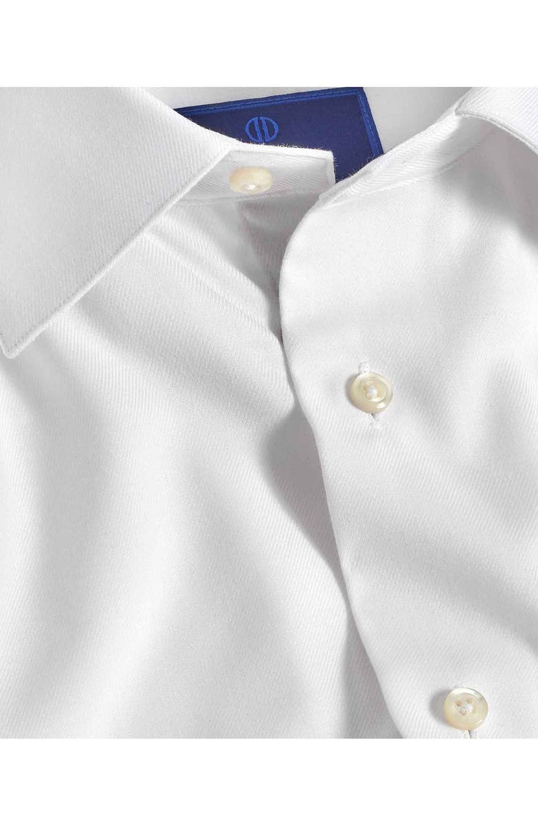 David Donahue Trim Fit Performance Twill Formal Shirt, Alternate, color, White