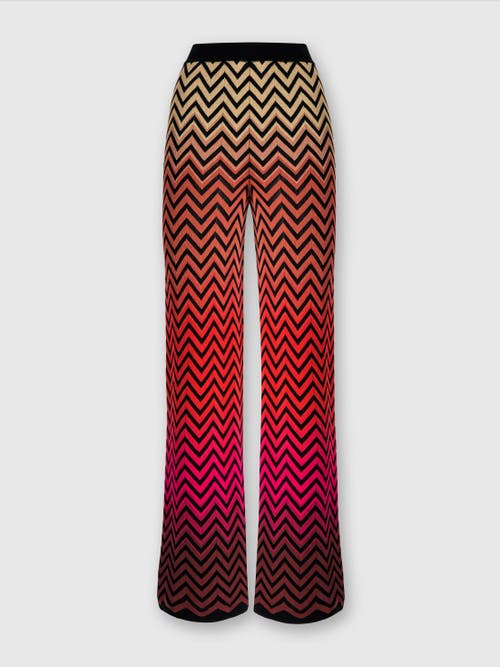 Missoni Gerade Hose Mit Dégradé-chevron-motiv In Multicoloured