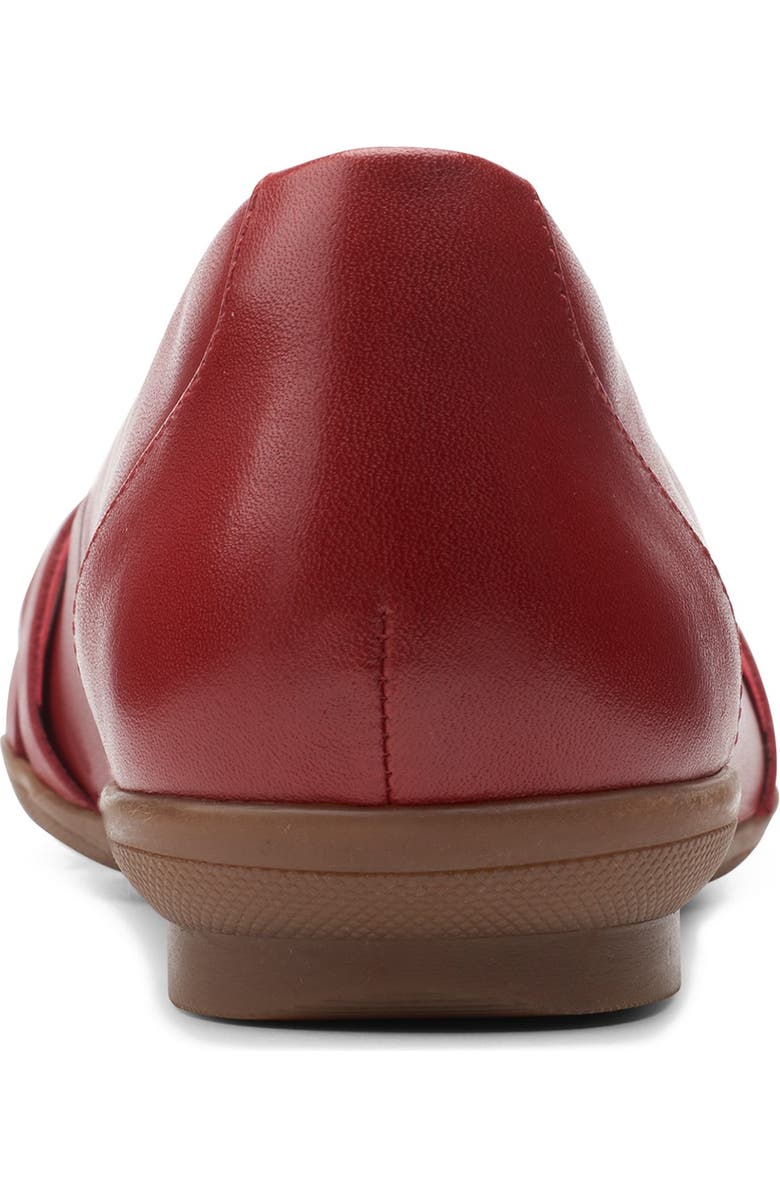 Clarks<sup>®</sup> Sara Clover Leather Strappy Flat - Multiple Widths Available, Alternate, color,