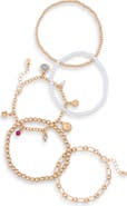 BP. Set of 5 Shell Charm Bracelets