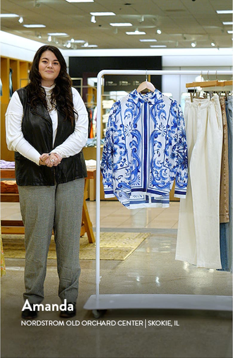 Garden Tiles Cotton Button-Up Shirt, sales video thumbnail