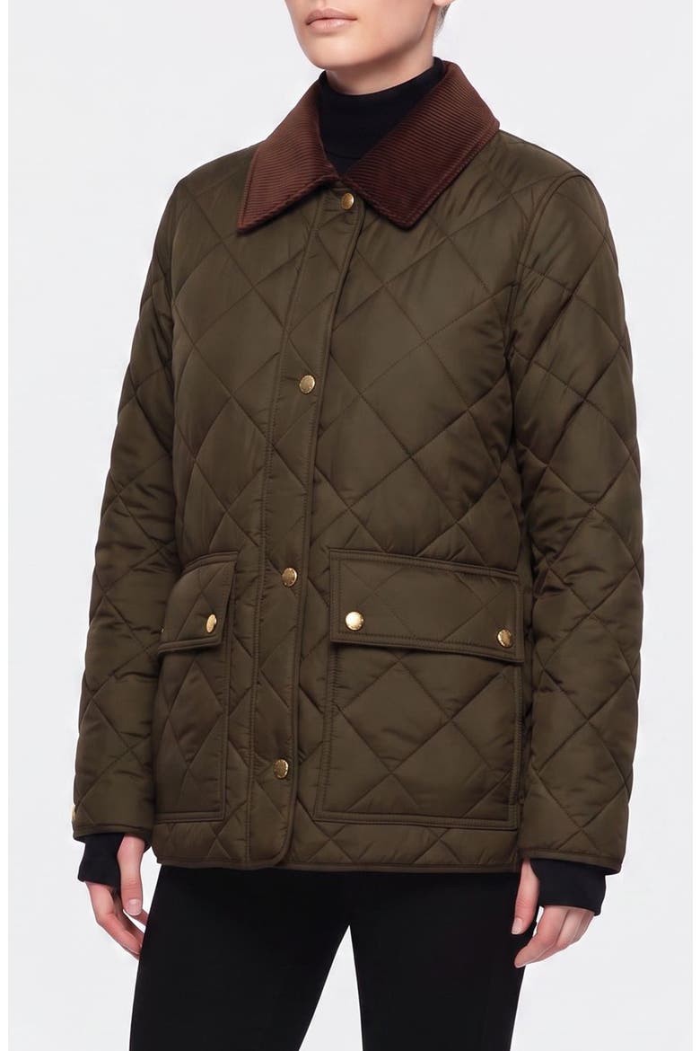 Bridget Quilted Field Jacket, Alternate, color, MILITARY