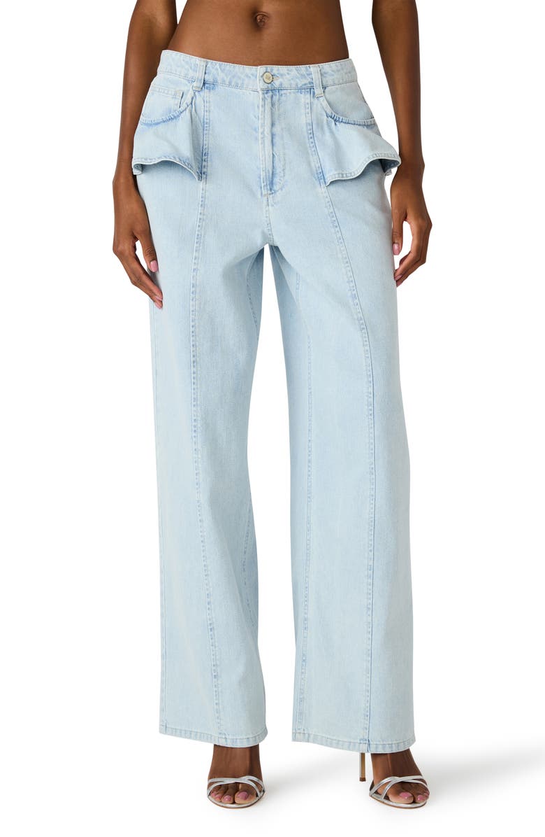 Steve Madden Chlo Flounce Detail Jeans, Main, color, Sulphur Spring