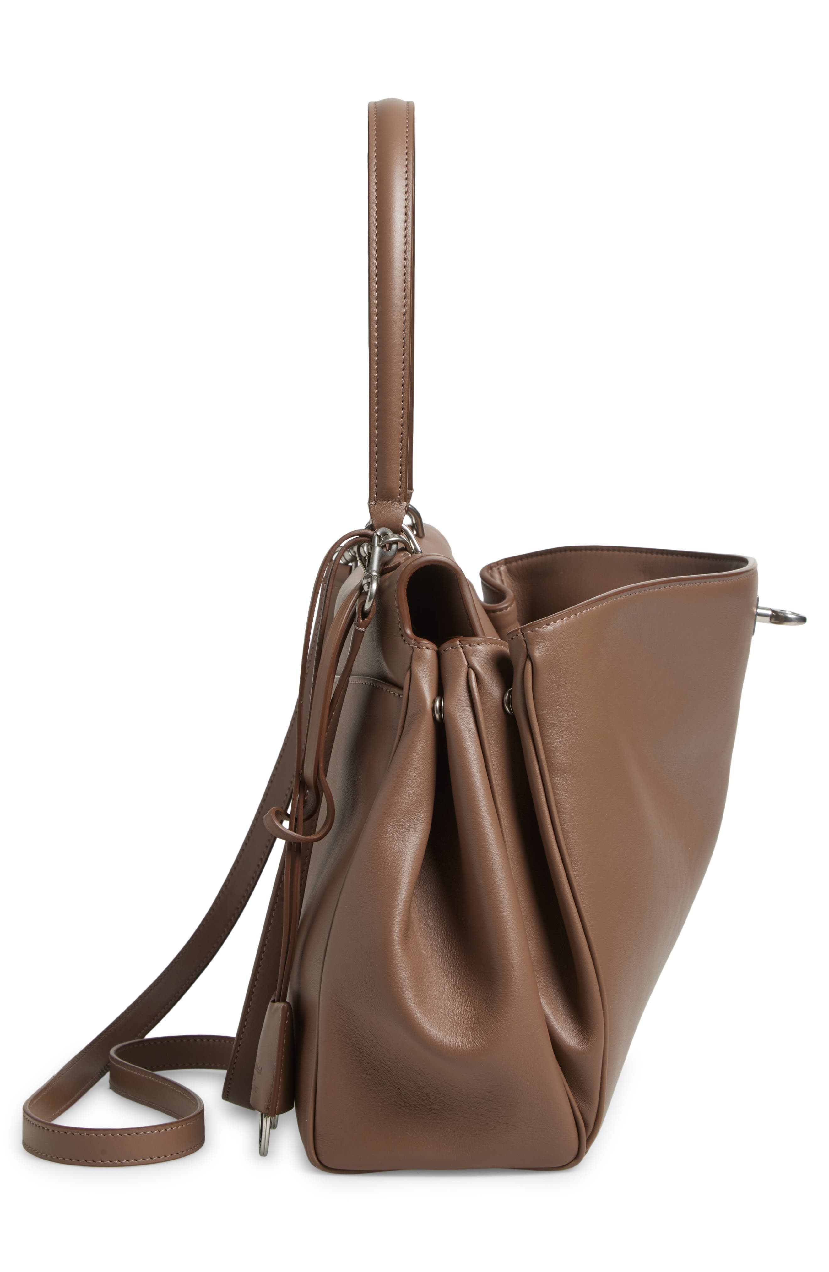 Balenciaga Medium Rodeo Leather Handbag, Alternate, color, 2509 Taupe