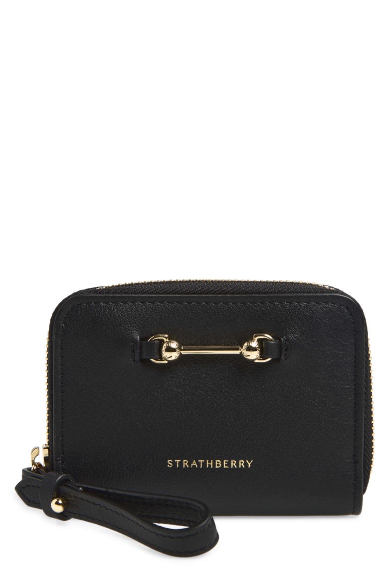 Small Corda Zip Around Wallet, Main, color, BLACK