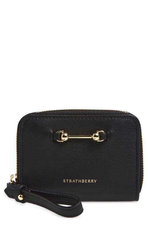 Strathberry Small Corda Zip Around Wallet In Black