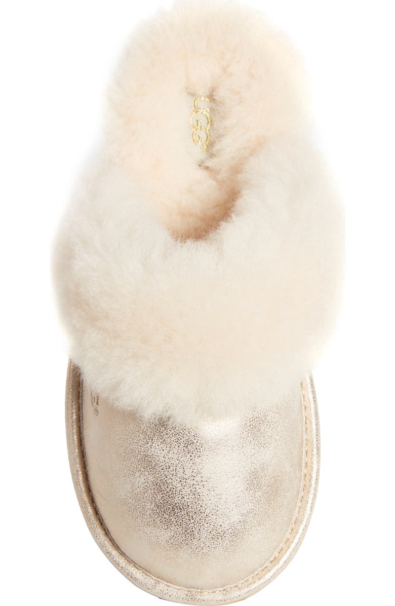 UGG<sup>®</sup> Cozy II Metallic Genuine Shearling Scuff Slipper, Alternate, color,