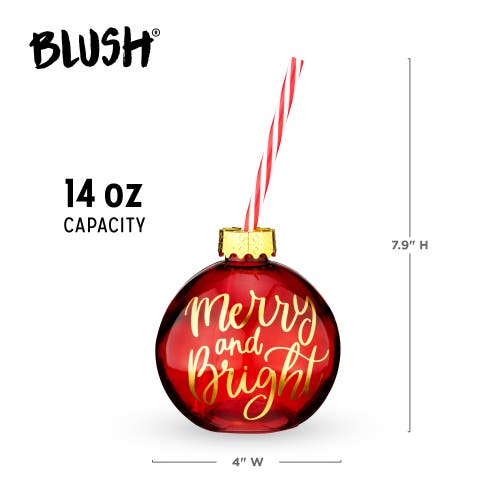 Blush Ornament Drink Tumbler In Red