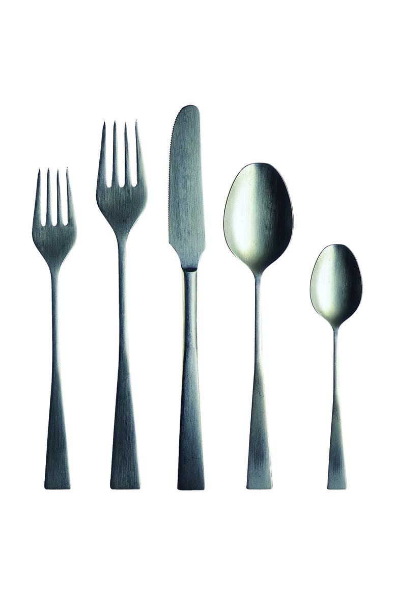 Italia Flatware Set - 20 Pieces, Main, color, Ice Silver