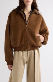 Acne Studios Lybrand Genuine Shearling Bomber Jacket