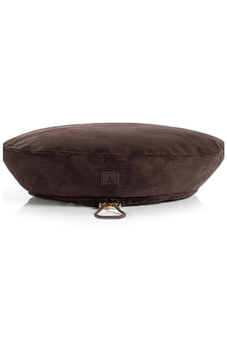 Anya Suede Beret, Alternate, color, Brown
