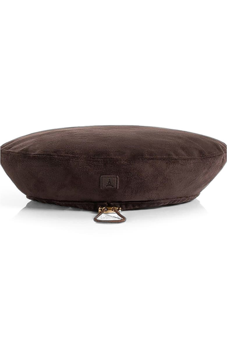 Manière De Voir Anya Suede Beret, Alternate, color, Brown