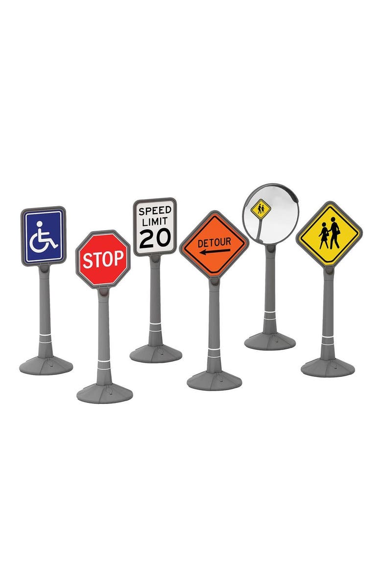 Kaplan Early Learning Company Jumbo Traffic Signs - Set of 6, Main, color, Multicolored