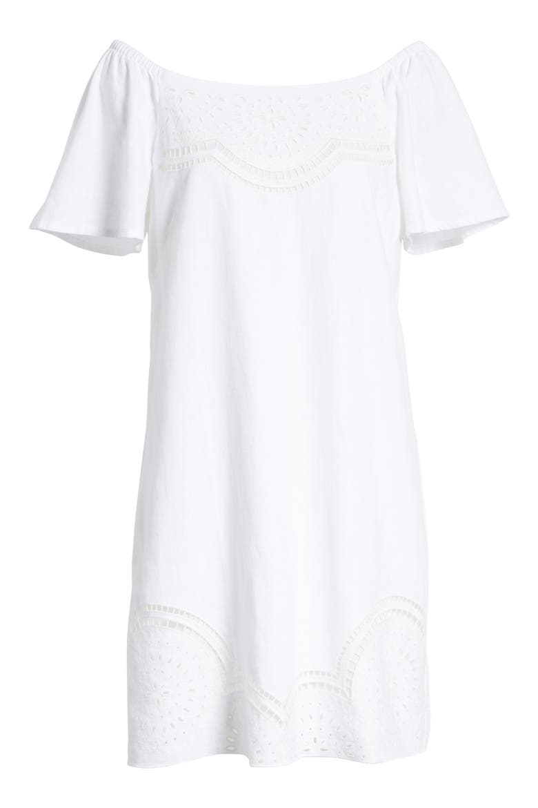 Radial Rays Sundress, Alternate, color, WHITE